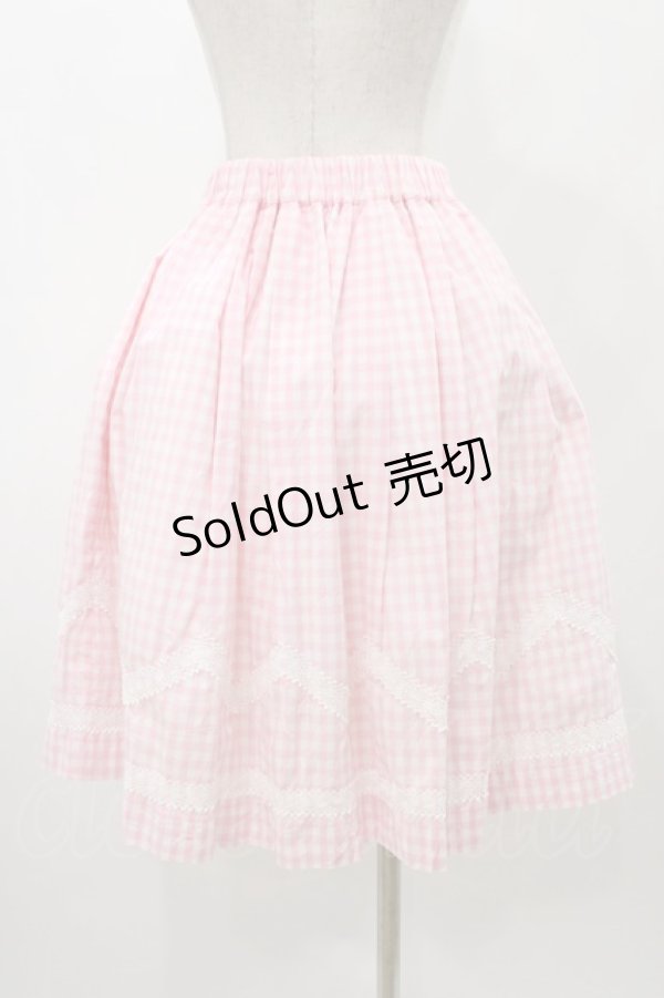 画像2: Shirley Temple / ギンガムミドルスカート  ピンク H-25-11-13-030-ET-SK-KB-ZH (2)