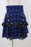 画像1: LISTEN FLAVOR / ハーネスプリーツスカート  ブルーチェック H-25-11-13-031-PU-SK-KB-ZH (1)