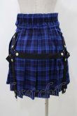 画像2: LISTEN FLAVOR / ハーネスプリーツスカート  ブルーチェック H-25-11-13-031-PU-SK-KB-ZH (2)