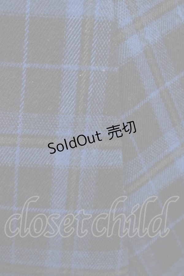 画像3: LISTEN FLAVOR / ハーネスプリーツスカート  ブルーチェック H-25-11-13-031-PU-SK-KB-ZH (3)