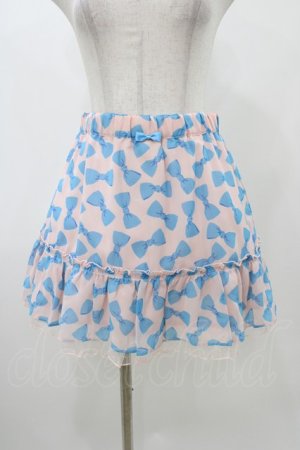 画像: Emily Temple cute / ジョーゼットリボンスカート  ピンク×サックスリボン H-25-11-13-033-ET-SK-KB-ZH