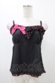 画像1: MILK / リボンドットキャミ  黒×ピンク H-25-11-13-038-ML-TO-KB-ZH (1)