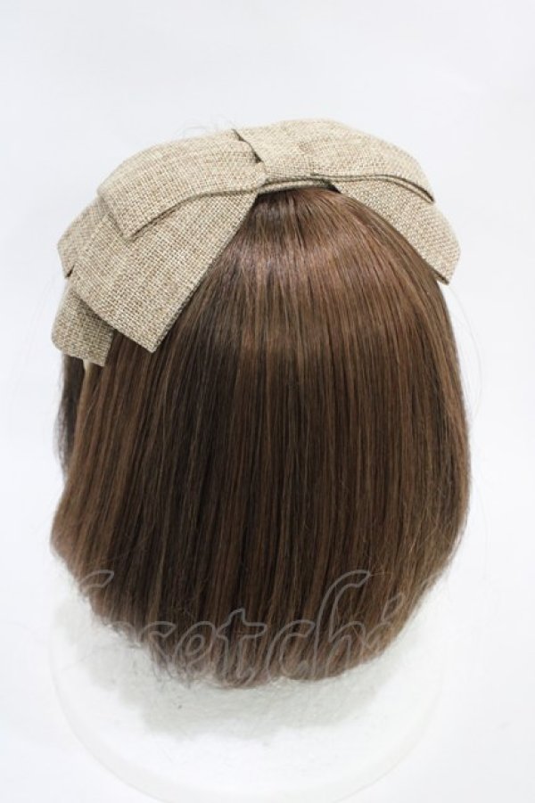 画像2: an another angelus / リボンカチューシャ  Beige H-25-11-14-004-CA-AC-NS-ZH (2)