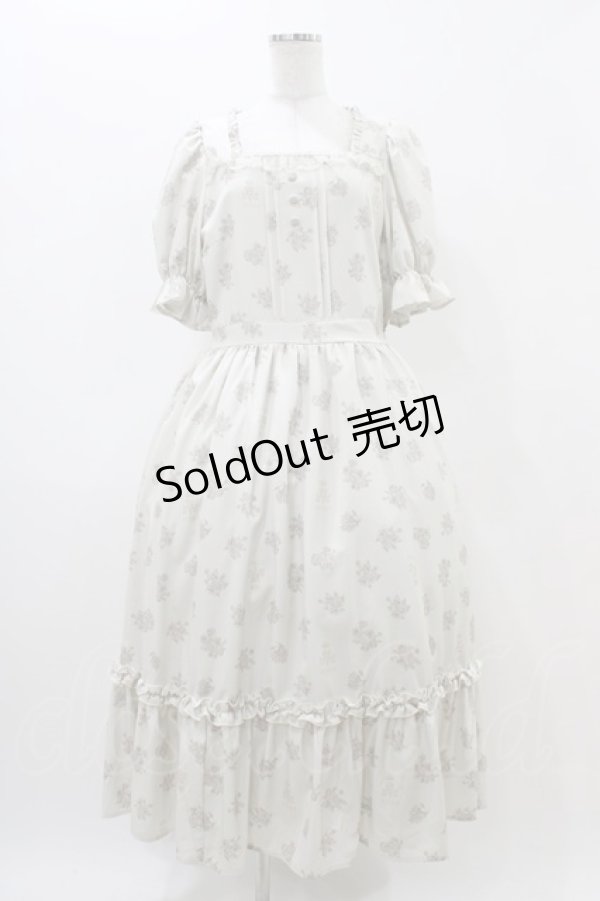 画像1: m petit by misako / AOKハナガラスクエアワンピース LL 生成り H-25-11-14-033-LO-OP-NS-ZH (1)