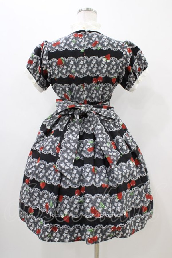 画像2: Ank Rouge / Lacycherryberryヨーク切替ワンピース M ブラック H-25-11-14-040-CA-OP-NS-ZH (2)