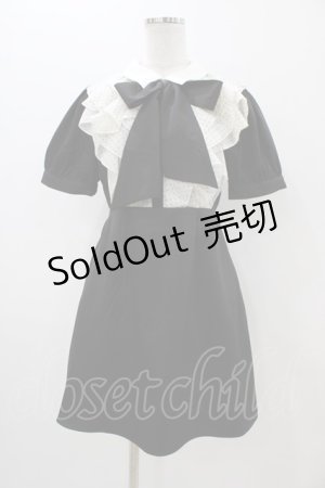 画像: evelyn / ドットフリルワンピース Free ブラック H-25-11-14-042-LO-SK-NS-ZH