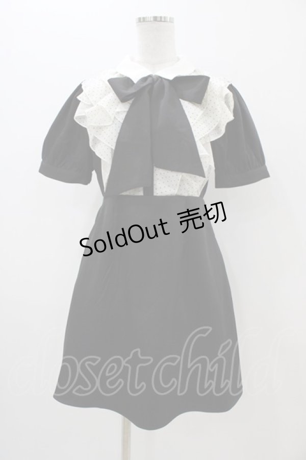 画像1: evelyn / ドットフリルワンピース Free ブラック H-25-11-14-042-LO-SK-NS-ZH (1)