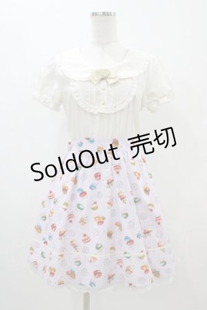 画像: Amavel / スウィーツ柄ワンピース Free オフ/ラベンダー H-25-11-14-045-CA-OP-NS-ZH