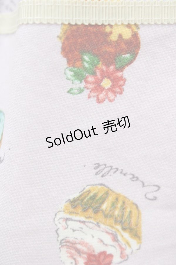 画像3: Amavel / スウィーツ柄ワンピース Free オフ/ラベンダー H-25-11-14-045-CA-OP-NS-ZH (3)