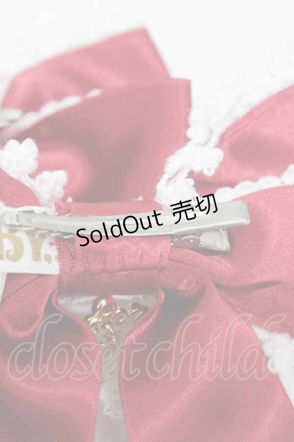 画像4: BABY,THE STARS SHINE BRIGHT / Sweet Heartくみゃちゃんリボンクリップ  エンジ H-25-11-14-005-BA-AC-NS-ZH (4)