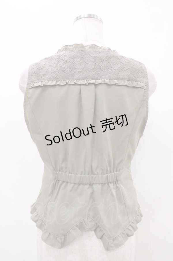 画像2: axes femme / ビットデザインレースベスト M カーキ H-25-11-14-048-AX-TO-NS-ZH (2)