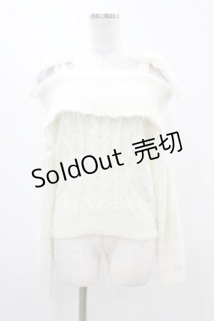 画像: LIZ LISA / 肩リボンオフショルニット Free オフ H-25-11-14-050-LO-TO-NS-ZH