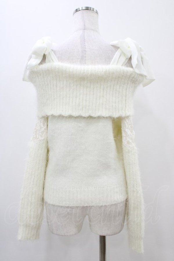 画像2: LIZ LISA / 肩リボンオフショルニット Free オフ H-25-11-14-050-LO-TO-NS-ZH (2)