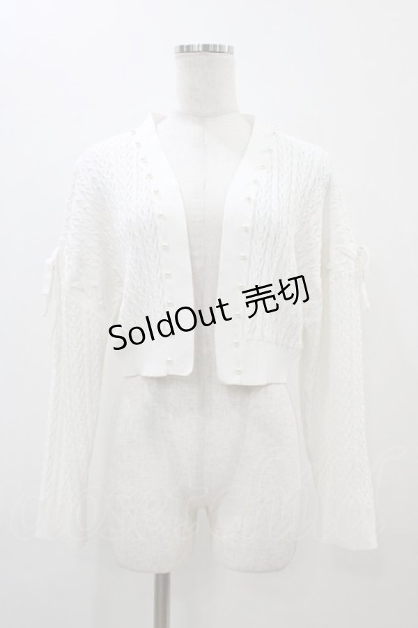 画像1: evelyn / UVリボンボレロ Free ホワイト H-25-11-14-051-LO-TO-NS-ZH (1)