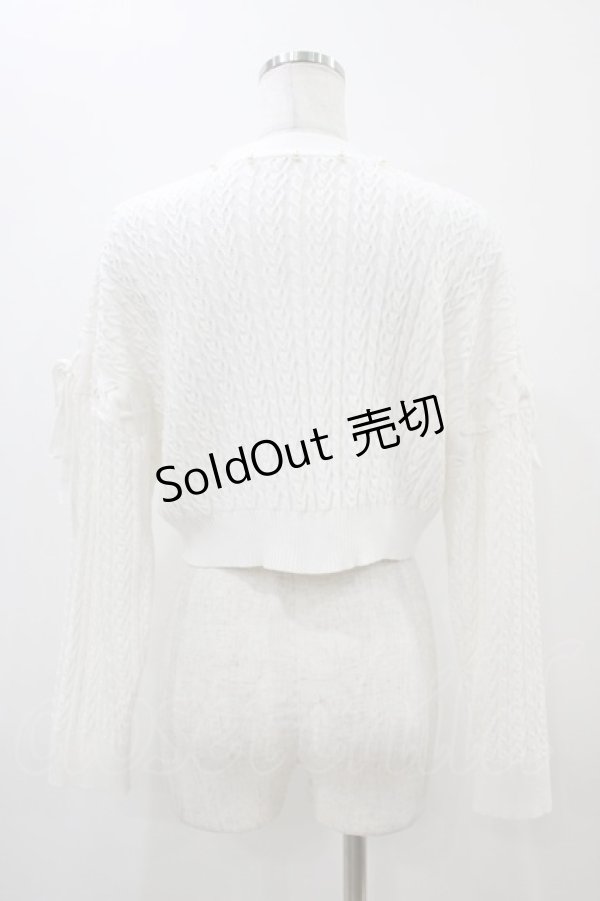 画像2: evelyn / UVリボンボレロ Free ホワイト H-25-11-14-051-LO-TO-NS-ZH (2)