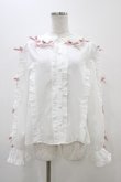 画像1: Chalmiere / フリルブラウス M オフ/ピンク H-25-11-14-052-0-BL-NS-ZH (1)
