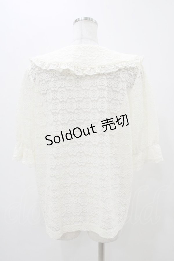 画像2: m petit by misako / TT* AOKレースブラウス LL 生成り H-25-11-14-053-LO-BL-NS-ZH (2)