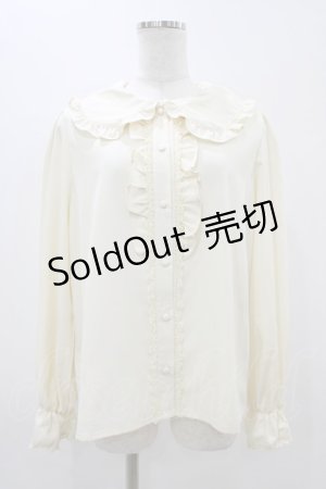 画像: m petit by misako / AM マルエリフリルブラウス LL 生成り H-25-11-14-054-LO-BL-NS-ZH