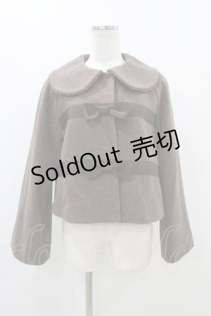 画像: Maria pipi / ラムモッサリボンコート Free Brown H-25-11-14-057-EL-CO-NS-ZH