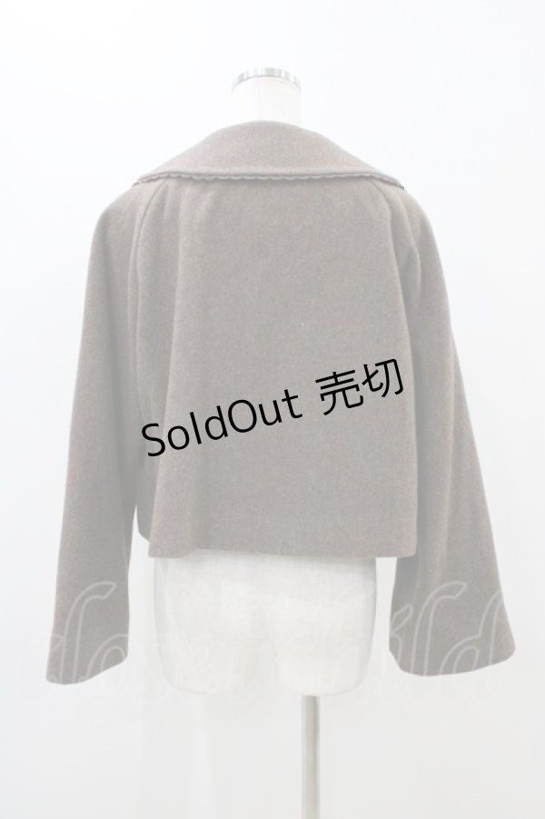 画像2: Maria pipi / ラムモッサリボンコート Free Brown H-25-11-14-057-EL-CO-NS-ZH (2)