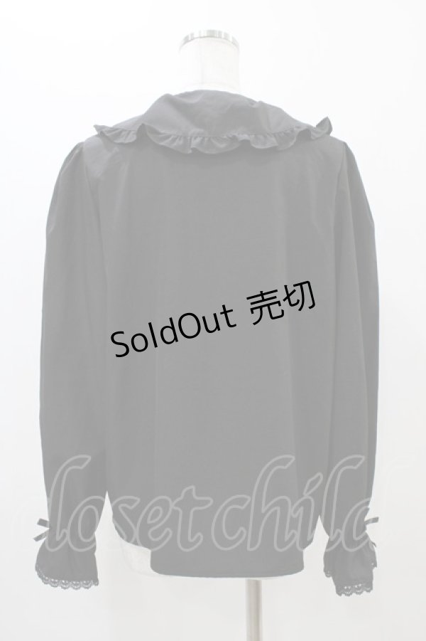 画像2: m petit by misako / AM マルエリフリルブラウス LL ブラック H-25-11-14-058-LO-BL-NS-ZH (2)