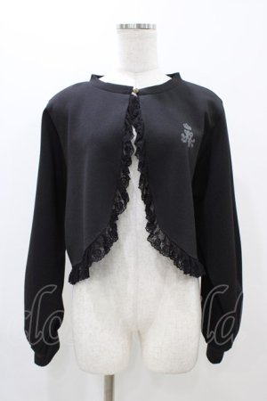 画像: m petit by misako / MSKバラBフリルボレロ LL ブラック H-25-11-14-060-LO-TO-NS-ZH