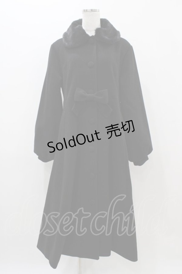 画像1: m petit by misako / AM*リボンコート LL ブラック H-25-11-14-061-LO-CO-NS-ZH (1)