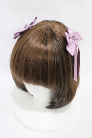 画像: Innocent World / IWチャームサテンツインリボンクリップ  ラベンダー H-25-11-14-007-IW-AC-NS-ZH