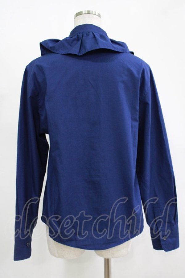 画像3: MILKBOY / フリルブラウス  ネイビー H-25-11-14-1027-MB-BL-KB-ZH (3)