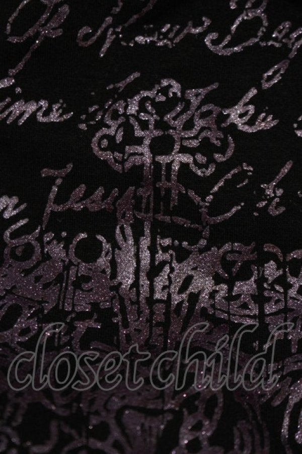 画像5: ALGONQUINS / プリントロングカットワンピース  黒×紫 H-25-11-14-1033-AL-OP-KB-ZH (5)