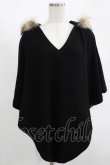画像1: MILKBOY / ファー付ニットポンチョ  ブラック H-25-11-14-1036-MB-TO-KB-ZH (1)