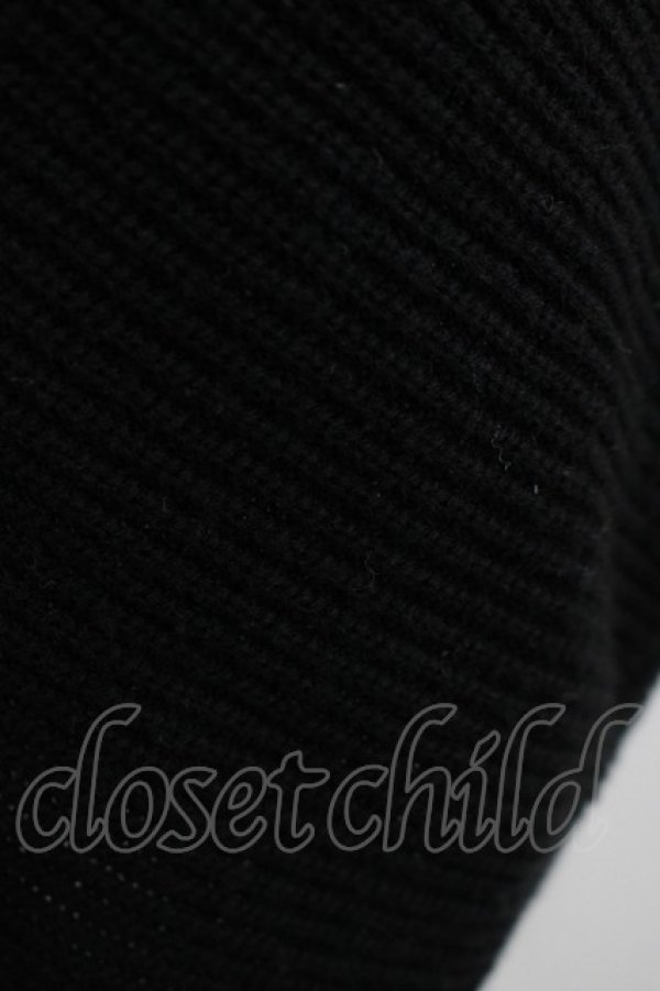 画像4: MILKBOY / ファー付ニットポンチョ  ブラック H-25-11-14-1036-MB-TO-KB-ZH (4)