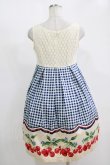 画像3: Emily Temple cute / ギンガムチェリーノースリーブワンピース  コン H-25-11-14-1004-ET-OP-KB-ZH (3)