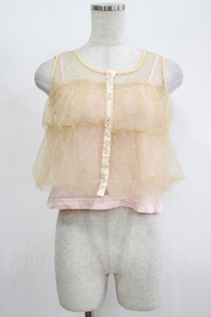 画像: MILK / チュールレイヤードキャミ  ピンク H-25-11-14-1039-ML-TO-KB-ZH