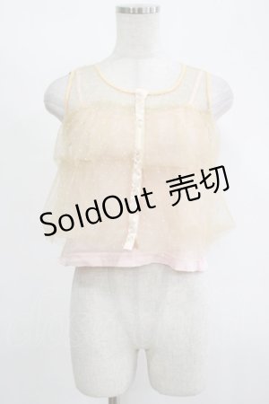 画像: MILK / チュールレイヤードキャミ  ピンク H-25-11-14-1039-ML-TO-KB-ZH