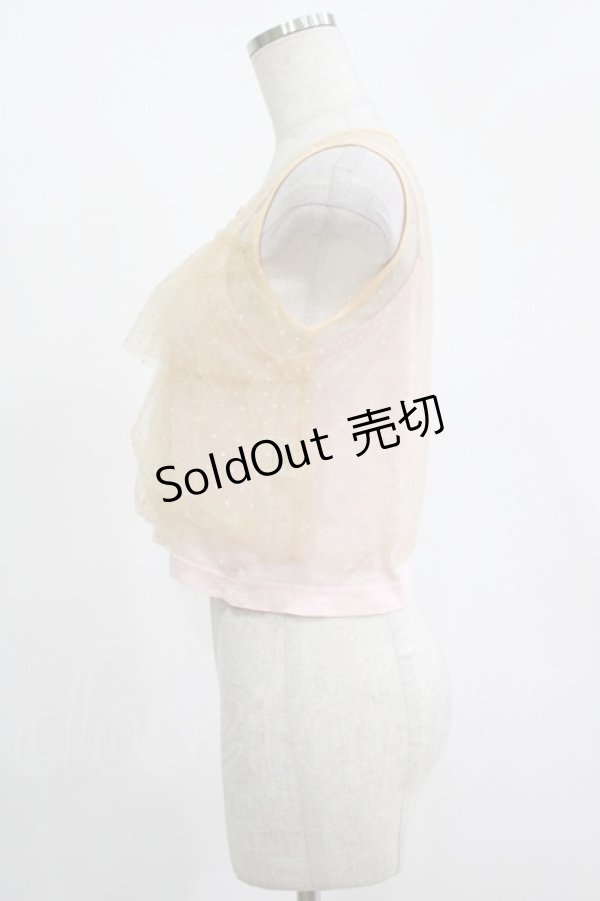 画像2: MILK / チュールレイヤードキャミ  ピンク H-25-11-14-1039-ML-TO-KB-ZH (2)