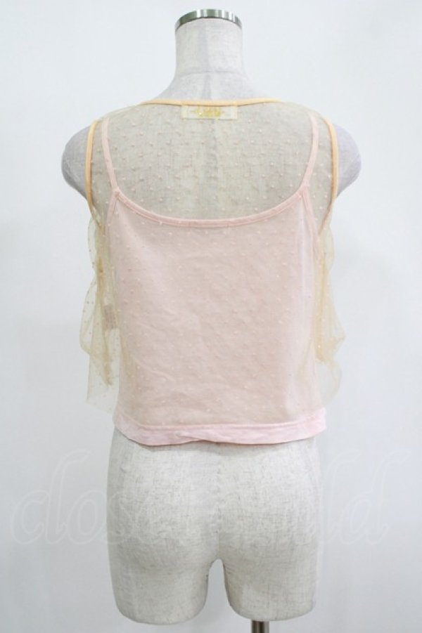 画像3: MILK / チュールレイヤードキャミ  ピンク H-25-11-14-1039-ML-TO-KB-ZH (3)
