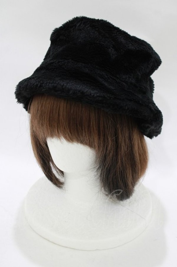 画像1: MILKBOY / FUR HAT  ブラック H-25-11-14-1044-MB-AC-KB-ZH (1)