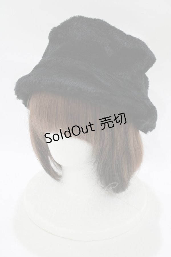 画像1: MILKBOY / FUR HAT  ブラック H-25-11-14-1044-MB-AC-KB-ZH (1)