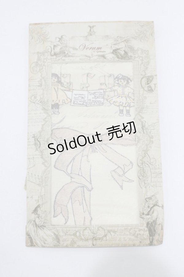 画像1: Grimoire / プリントタイツ  アイボリー H-25-11-14-1046-GO-ZA-KB-ZH (1)