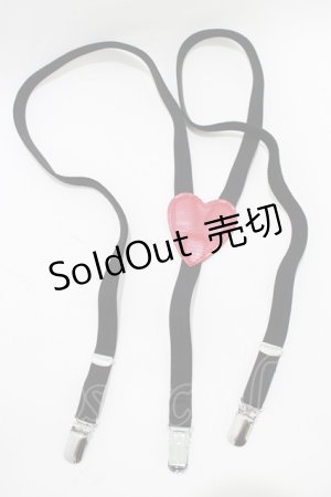 画像: MILK / LOVEサスペンダー  ブラック×レッド H-25-11-14-1048-ML-ZA-KB-ZH