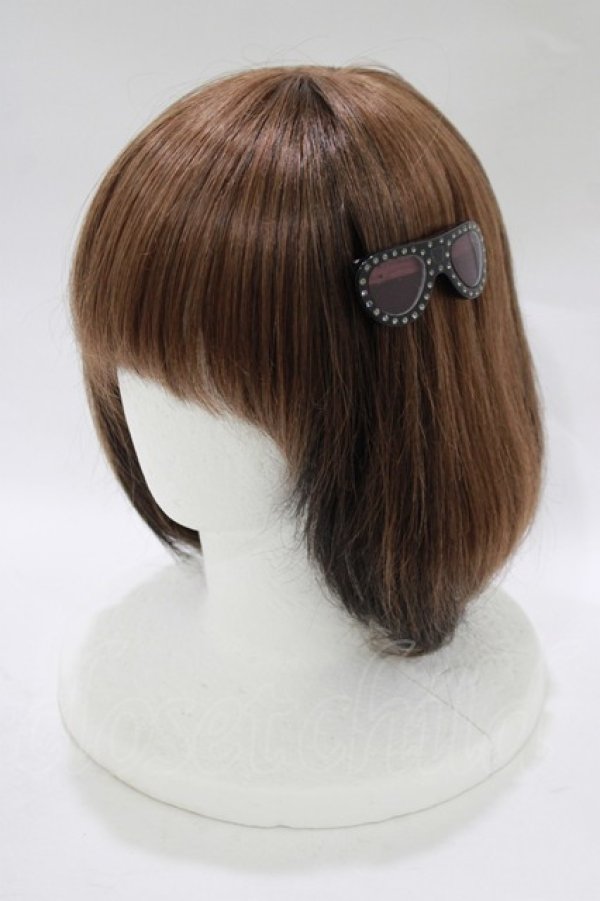 画像1: MILK / グラスバレッタ  黒 H-25-11-14-1049-ML-AC-KB-ZH (1)