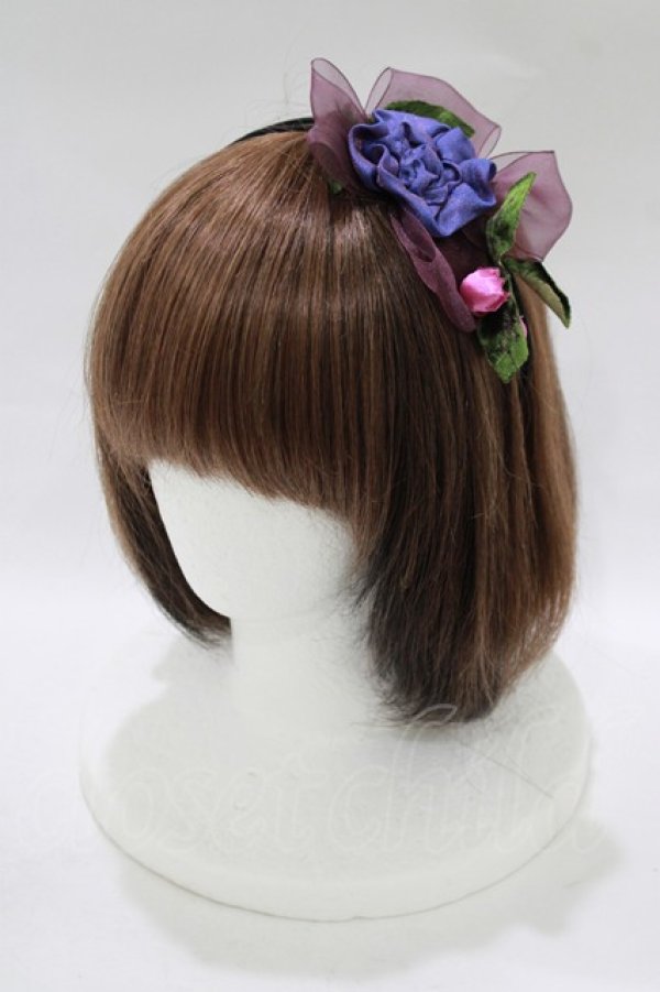 画像1: MILK / コサージュカチューシャ  パープル H-25-11-14-1053-ML-AC-KB-ZH (1)