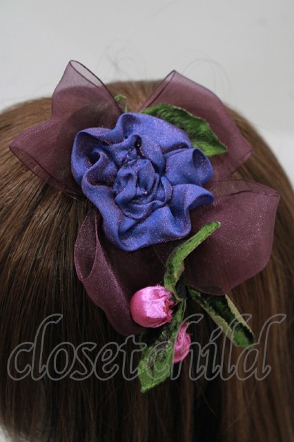 画像2: MILK / コサージュカチューシャ  パープル H-25-11-14-1053-ML-AC-KB-ZH (2)