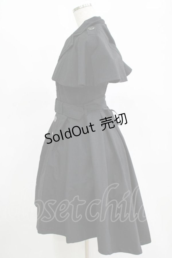 画像2: Sheglit / "Morstan"ケープベストワンピース  ブラック H-25-11-14-1001-EL-OP-KB-ZH (2)