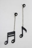 画像1: MILK / 音符ピアス  黒 H-25-11-14-1059-ML-AC-KB-ZH (1)