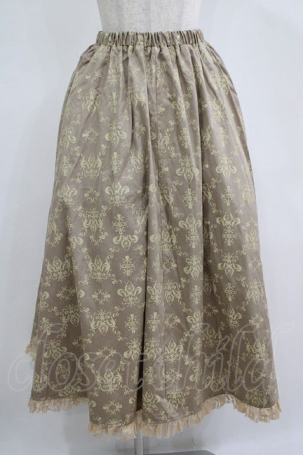 画像1: STEAM / 総柄ロングスカート  ベージュ H-25-11-14-1006-HN-SK-KB-ZH (1)