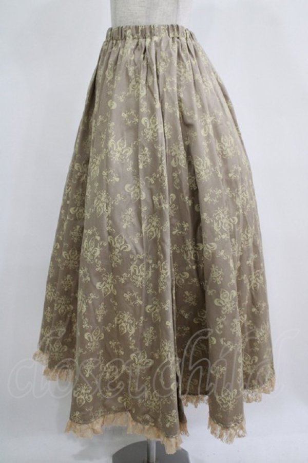 画像2: STEAM / 総柄ロングスカート  ベージュ H-25-11-14-1006-HN-SK-KB-ZH (2)