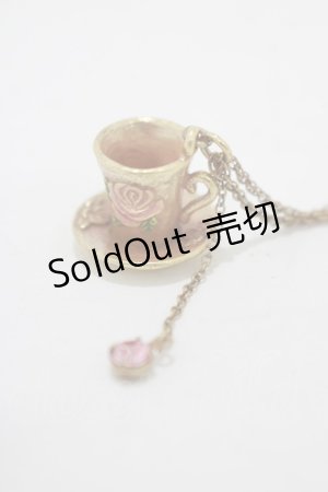 画像: Emily Temple cute / ティーカップネックレス  ゴールド×ピンクストーン H-25-11-14-1070-ET-AC-KB-ZH