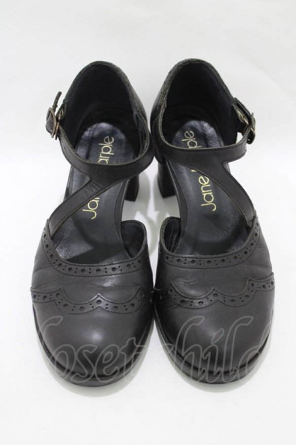 画像1: Jane Marple / クロスストラップシューズ M ブラック H-25-11-14-1076-JM-SH-KB-ZH (1)